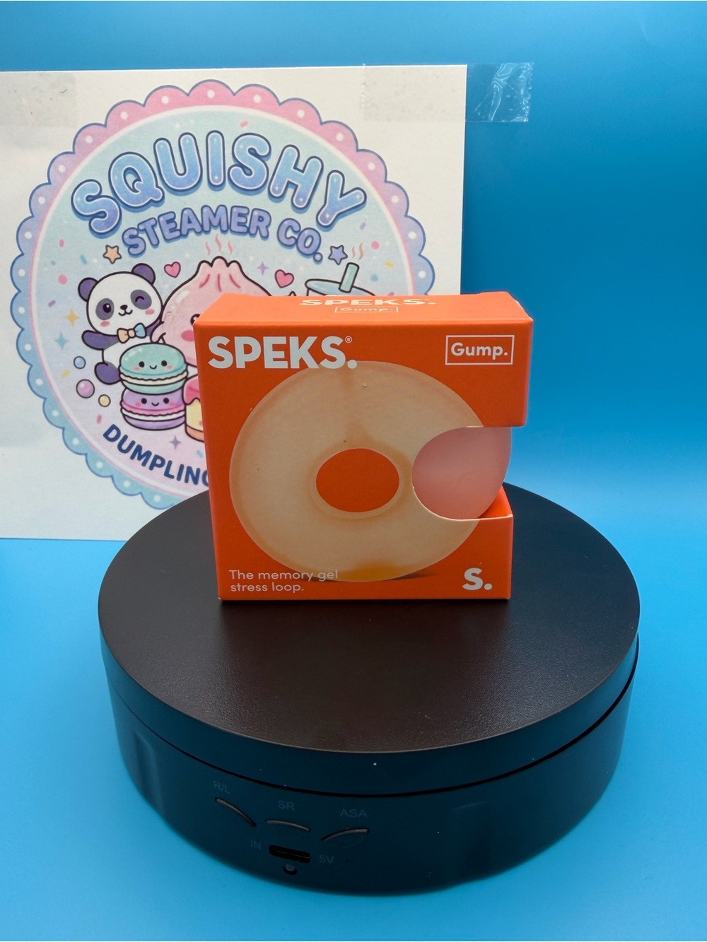 Gump Orange Memory Gel Stress Loop - Orange Speks